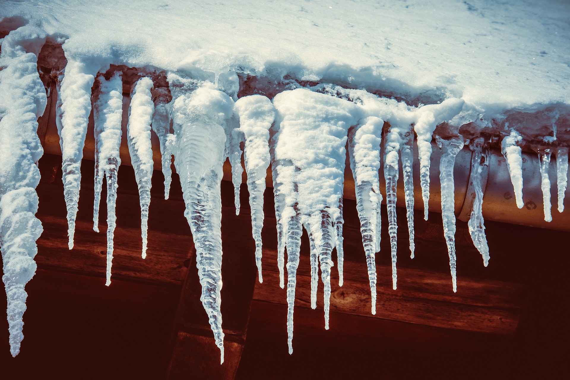 Snow and ice on a roof